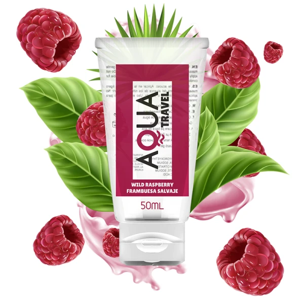 Aqua Travel water-based lubricant with wild raspberry flavor 50 ml