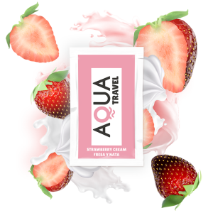 Aqua Travel Glijmiddel op waterbasis met aardbei-crèmesmaak 6 ml Aqua Travel Glijmiddel op waterbasis met aardbei-crèmesmaak 6 ml - Afbeelding 1
