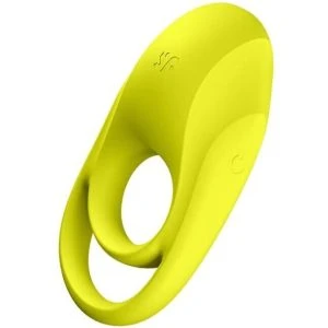 Satisfyer Ring Penis- en Balring Spectacular Duo met Clitorisstimulator, Geel