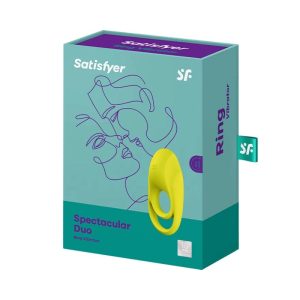 Satisfyer Ring Penis- en Balring Spectacular Duo met Clitorisstimulator, Geel Satisfyer Ring Penis- en Balring Spectacular Duo met Clitorisstimulator, Geel - Afbeelding 3