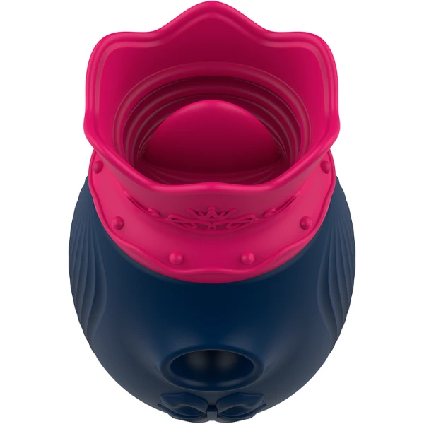 Intense clitorisstimulator met 10 zuig- en 10 likmodi blauw