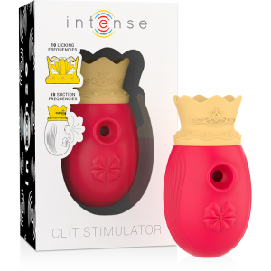 Intense clitorisstimulator met 10 zuig- en likmodi rood Intense clitorisstimulator met 10 zuig- en likmodi rood - Afbeelding 1