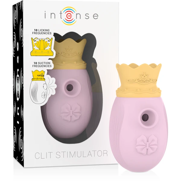 Intense Klitorisstimulator mit 10 Saug- und Leckmodi, Rosa