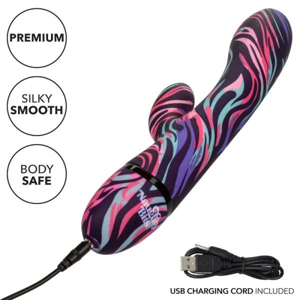 Calexotics Menage A MOI Dual Wand Vibrator mit zwei Spitzen, Silikon, 21 cm