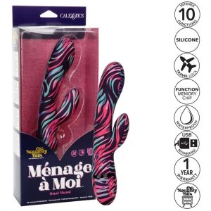 Calexotics Menage A MOI Dual Wand Vibrator mit zwei Spitzen, Silikon, 21 cm Calexotics Menage A MOI Dual Wand Vibrator mit zwei Spitzen, Silikon, 21 cm – Bild 3
