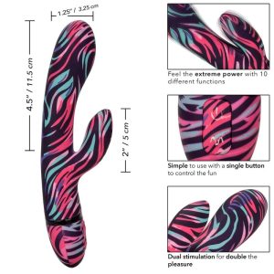 Calexotics Menage A MOI Dual Wand Vibrator mit zwei Spitzen, Silikon, 21 cm Calexotics Menage A MOI Dual Wand Vibrator mit zwei Spitzen, Silikon, 21 cm – Bild 8