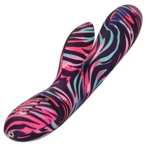 Calexotics Menage A MOI Dual Wand Vibrator with Two Tips, Silicone, 21 cm