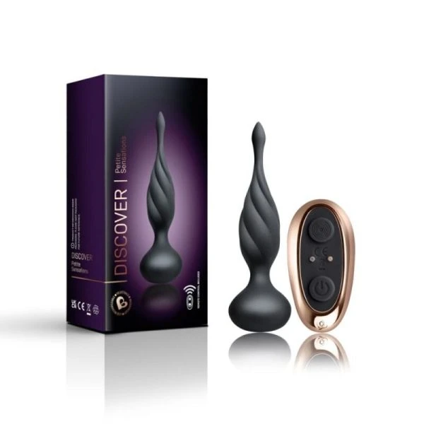 Rocks-off Discover Anale Vibrator met afstandsbediening, siliconen zwart