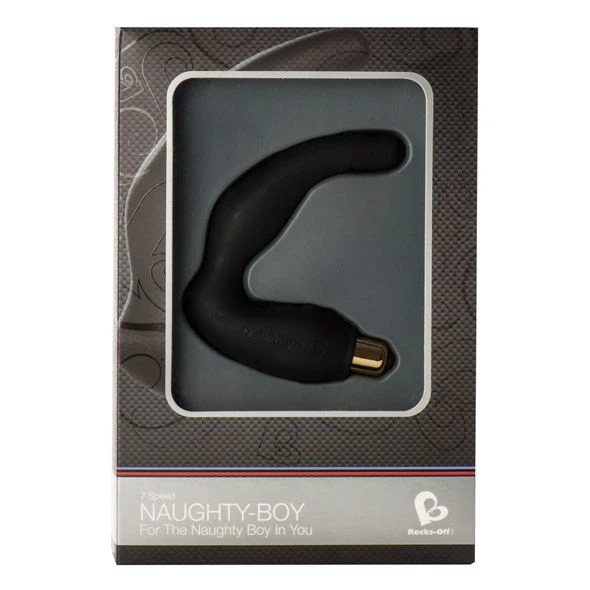 Rocks-off Naughty-Boy Anale Vibrator voor Prostaatmassage, 7 standen, zwart