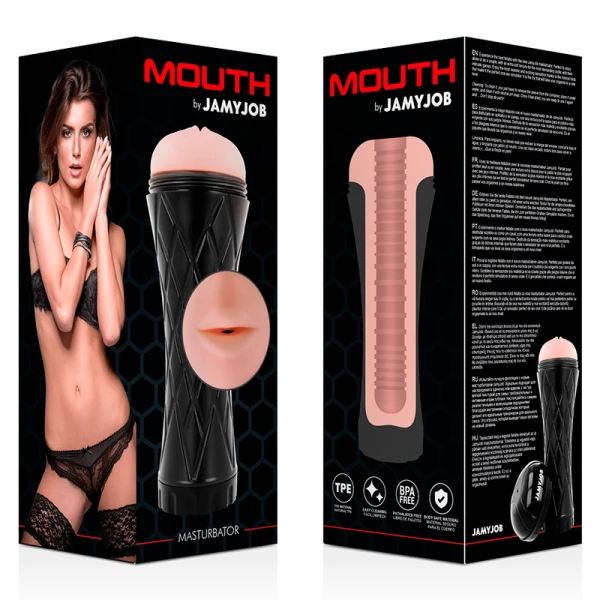 Jamyjob Mund-Masturbator mit strukturiertem Innenkanal Jamyjob Mund-Masturbator mit strukturiertem Innenkanal
