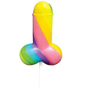 Pride Penislutscher Regenboogstaart Lolly meerkleurig Pride Penislutscher Regenboogstaart Lolly meerkleurig - Afbeelding 1