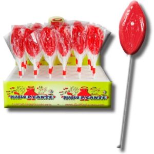 Diablo Goloso Gummy LIP Lollipop Lutscher mit Erdbeergeschmack – Bild 2