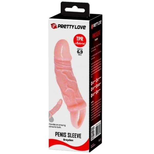 Baile FOR HIM Penisverlängerungshülle met teugel 13,5 cm vleeskleurig