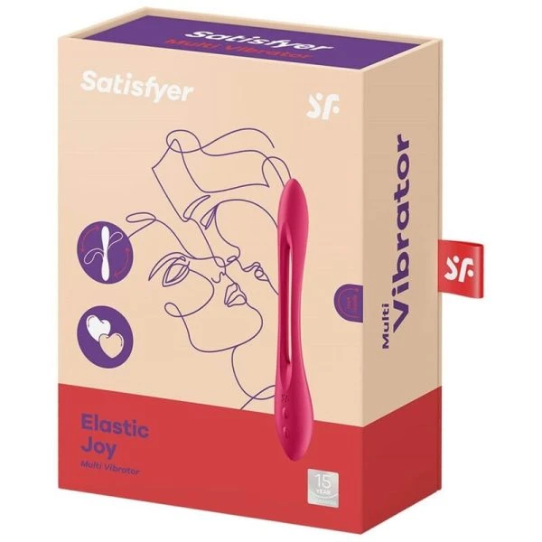Satisfyer Vibrator Elastic Joy Multivibrator rood Satisfyer Vibrator Elastic Joy Multivibrator rood