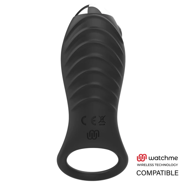 Brilly Glam Alan Ring met Watchme-afstandsbediening, penisring met clitorisstimulator