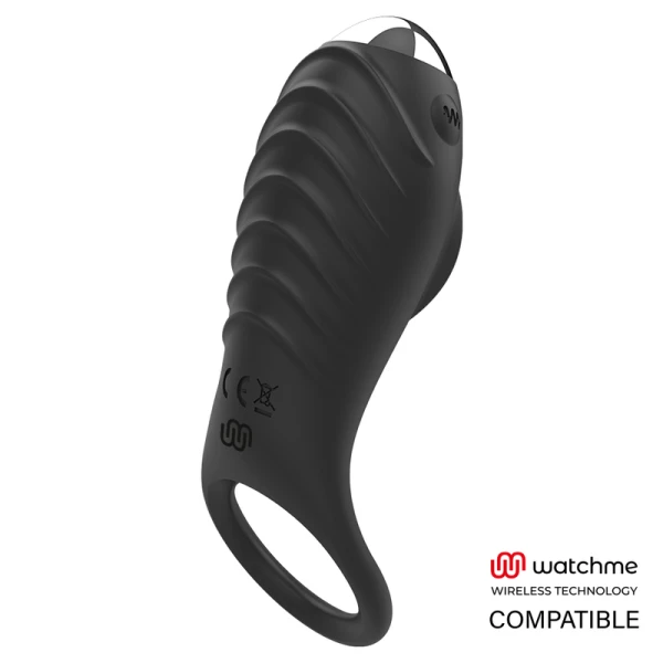 Brilly Glam Alan Ring met Watchme-afstandsbediening, penisring met clitorisstimulator