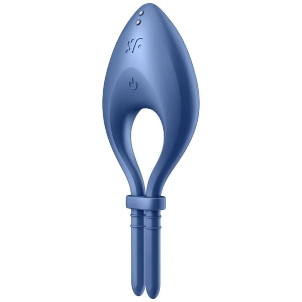 Satisfyer Ring Bullseye Penisring met app-bediening, verstelbaar, Blauw