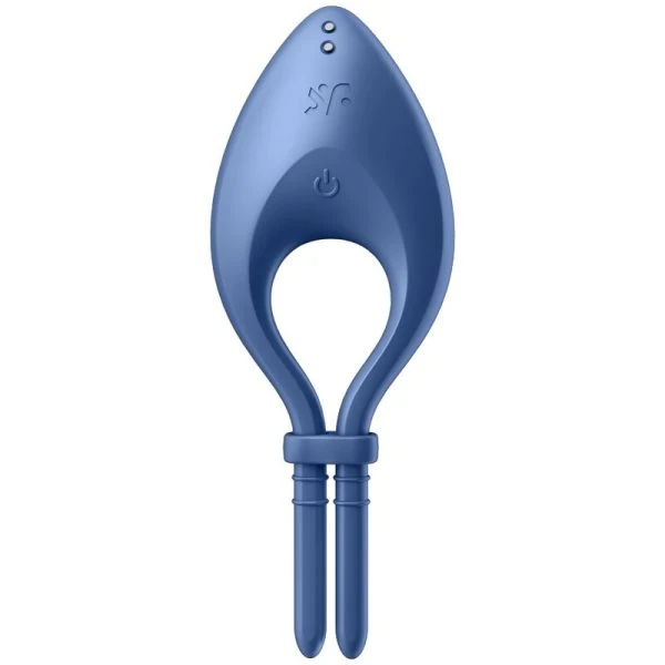 Satisfyer Ring Bullseye Penisring met app-bediening, verstelbaar, Blauw