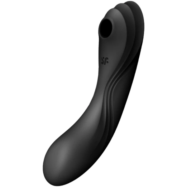 Satisfyer Curvy Trinity 4 Opgelegde vibrator met druk golven en trillingen Zwart