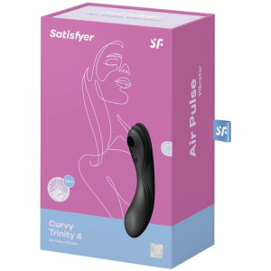 Satisfyer Curvy Trinity 4 Opgelegde vibrator met druk golven en trillingen Zwart Satisfyer Curvy Trinity 4 Opgelegde vibrator met druk golven en trillingen Zwart - Afbeelding 3