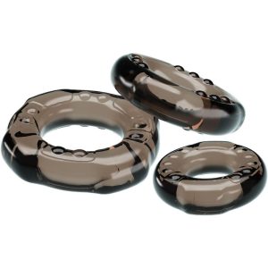 Baile Penisring-Set Yvonne 3er-Pack schwarz Baile Penisring-Set Yvonne 3er-Pack schwarz - Afbeelding 2