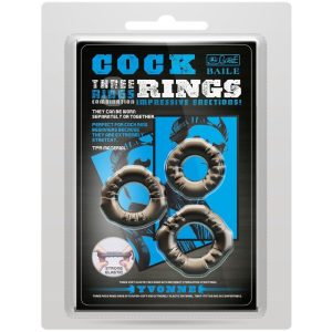 Baile Penisring-Set Yvonne 3er-Pack schwarz Baile Penisring-Set Yvonne 3er-Pack schwarz - Afbeelding 4