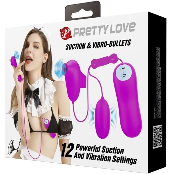 FUN Toys Pretty Love Vibrator Bullet met zuigfunctie paars