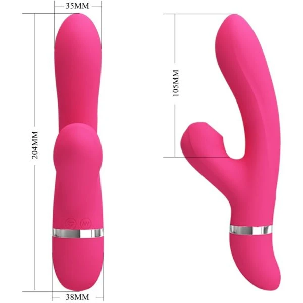 Pretty Love Willow Rabbit Vibrator mit Saugfunktion Magenta