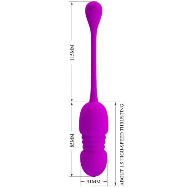 Remote Control Pretty Love Callieri Vibro-Ei met afstandsbediening, paars