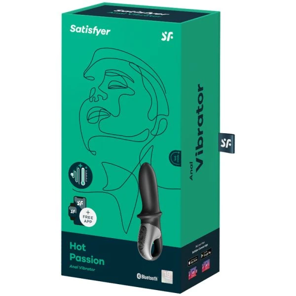 Satisfyer Connect Hot Passion Anale Vibrator met Verwarmingsfunctie en App-bediening Zwart
