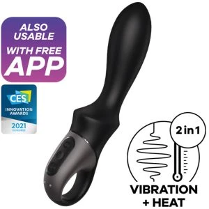 Satisfyer Connect Heat Climax Anale Vibrator met verwarmingsfunctie en app-bediening Zwart