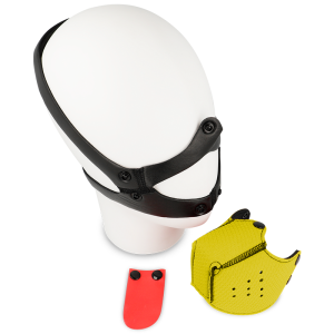 Ohmama Fetish Fetisch-Muilkorf Hondengezichtsmasker geel Ohmama Fetish Fetisch-Muilkorf Hondengezichtsmasker geel - Afbeelding 3