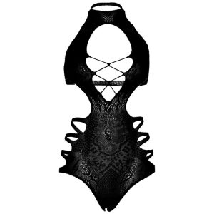 Leg Avenue Cut Out Strappy Bodysuit eenheidsmaat zwart Leg Avenue Cut Out Strappy Bodysuit eenheidsmaat zwart - Afbeelding 6