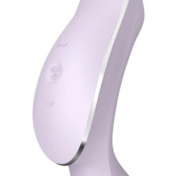 Satisfyer Curvy Trinity 2 oplegvibrator met drukgolven en vibratie, paars