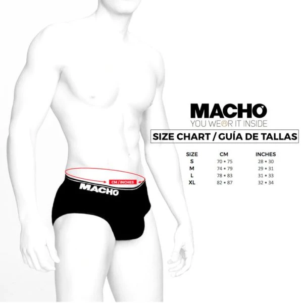 Macho Underwear klassieke slip Brief Dark Yellow XL zwart