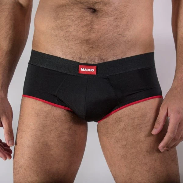 Macho Underwear klassieke slip Brief Dark Yellow XL zwart