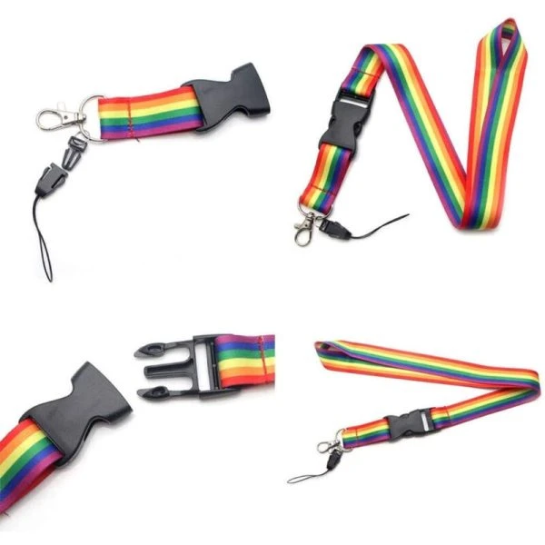 Pride LGBT-Flaggen-Schlüsselband Regenbogen-Lanyard