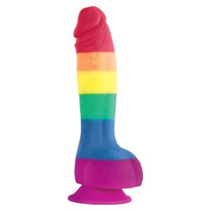 Pride Siliconen Dildo met Zuignap Regenboog 15 cm Pride Siliconen Dildo met Zuignap Regenboog 15 cm - Afbeelding 1