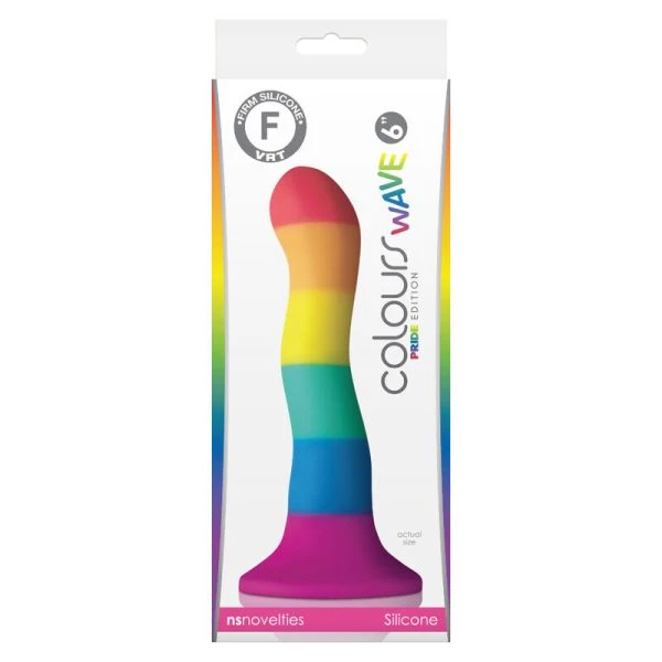 Pride Dildo Colors Wave met zuignap 17 cm Pride Dildo Colors Wave met zuignap 17 cm