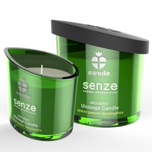 Swede Senze Opwekkende Massagekaars Citroen, Peper, Eucalyptus 50 ml Swede Senze Opwekkende Massagekaars Citroen, Peper, Eucalyptus 50 ml - Afbeelding 1