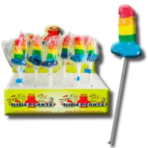 Pride Gummilolly in penisvorm met fruitsmaak, gesorteerd