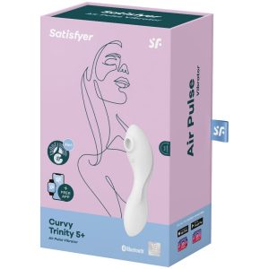 Satisfyer Curvy Trinity 5+ Vibrator met luchtimpulsen en app-bediening, wit Satisfyer Curvy Trinity 5+ Vibrator met luchtimpulsen en app-bediening, wit - Afbeelding 4