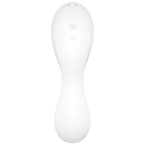 Satisfyer Curvy Trinity 5+ Vibrator met luchtimpulsen en app-bediening, wit