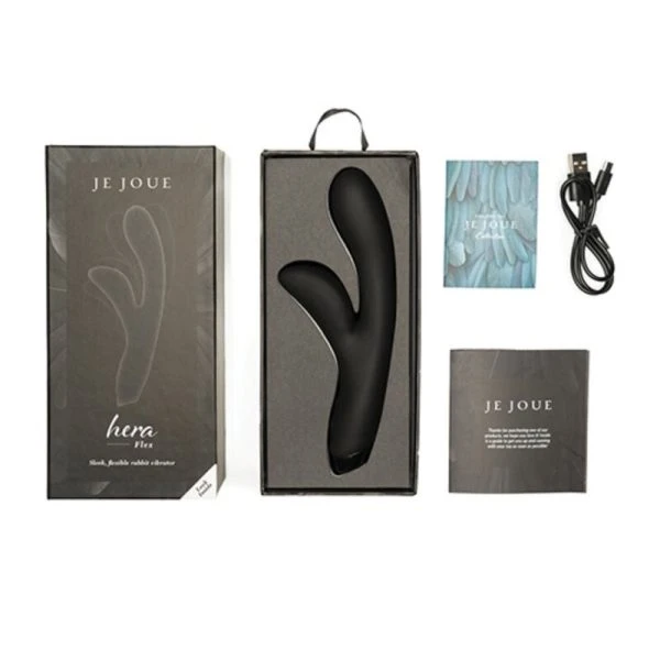 JE Joue Hera Flex Konijnenvibrator met Body-Flex-technologie, Zwart
