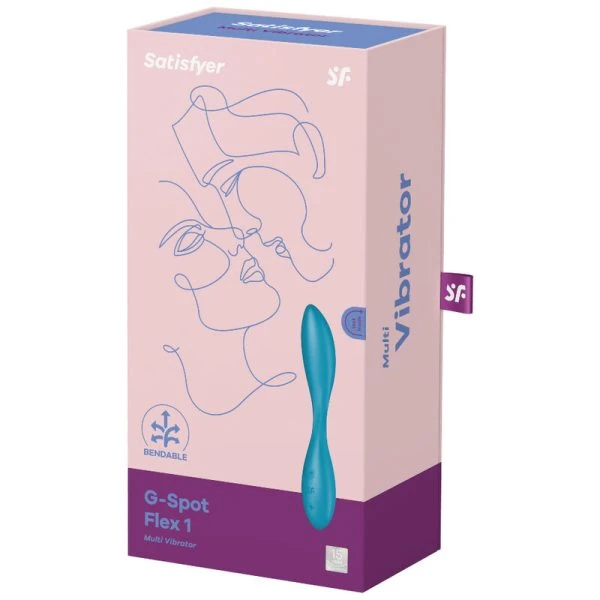 Satisfyer Vibrator G-Spot Flex 1 Multivibrator met flexibele hals, Blauw