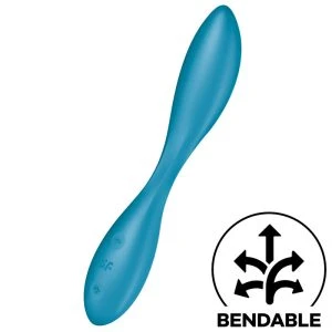 Satisfyer Vibrator G-Spot Flex 1 Multivibrator met flexibele hals, Blauw