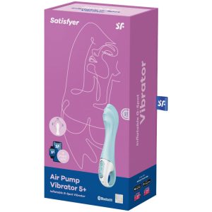 Satisfyer Connect Air Pump Vibrator 5 opblaasbare G-Punt Vibrator App Blauw Satisfyer Connect Air Pump Vibrator 5 opblaasbare G-Punt Vibrator App Blauw - Afbeelding 4