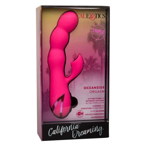 Calexotics Oceanside Orgasm Vibrator mit Klitoris-Saugfunktion und Kaninchen-Schaft