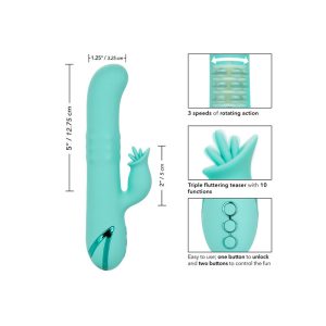 Calexotics Bel Air Bombshell Vibrator mit rotierendem Schaft und Teaser, hellgrün Calexotics Bel Air Bombshell Vibrator mit rotierendem Schaft und Teaser, hellgrün – Bild 2