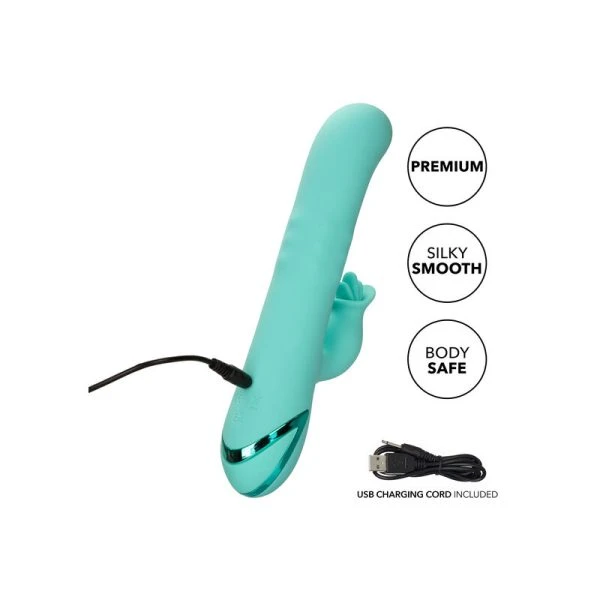 Calexotics Bel Air Bombshell Vibrator mit rotierendem Schaft und Teaser, hellgrün
